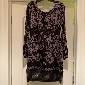 Silk long sleeve dress